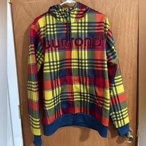Burton Plaid Fleece Jacket with Navy Accents